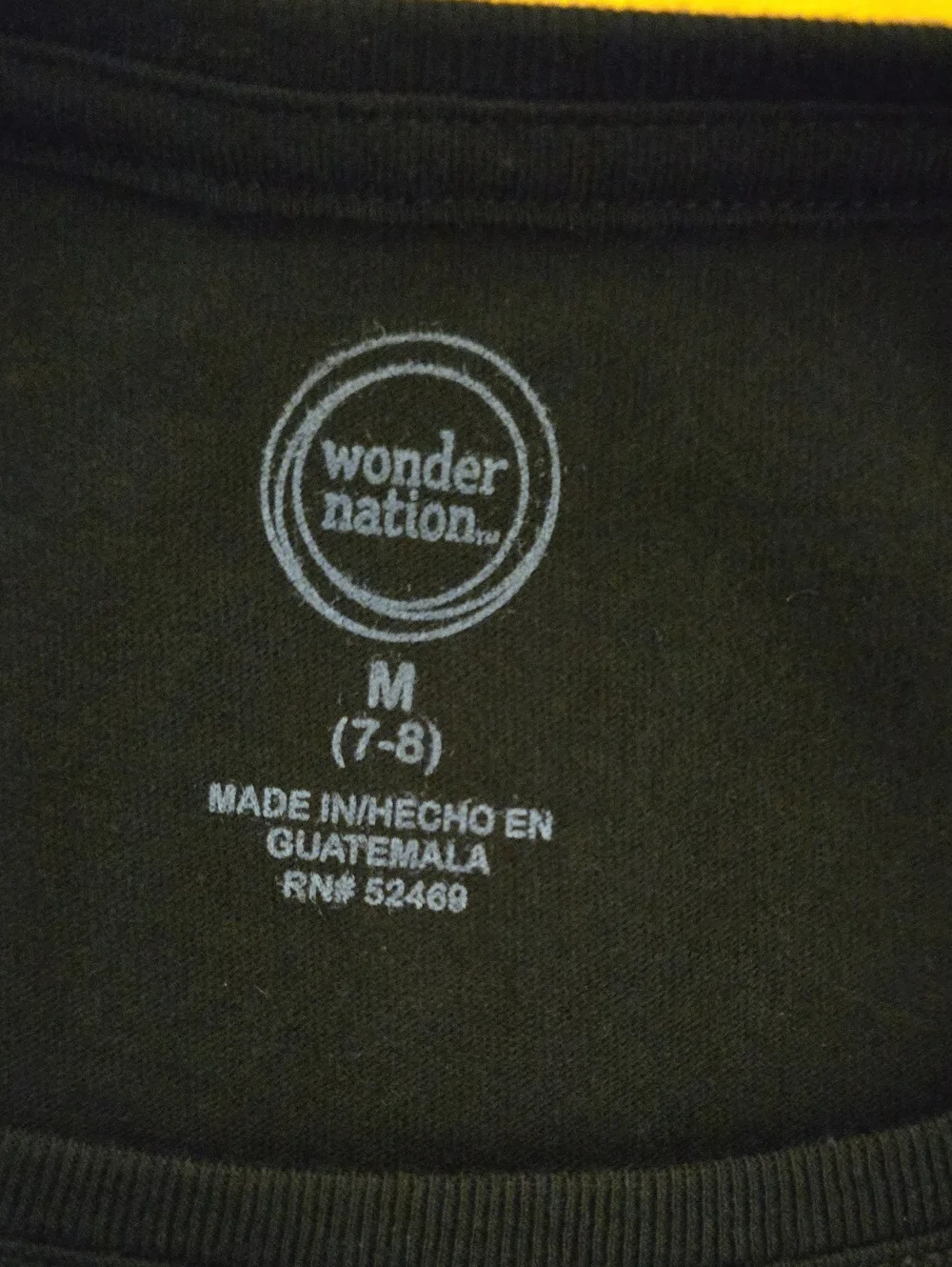 wonder nation - Tee, Girls Medium Size Black Short Sleeve Crewneck